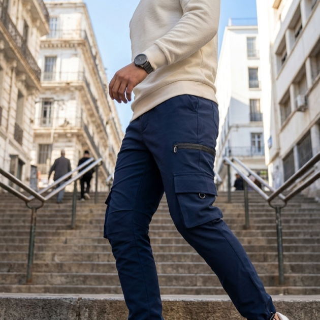 Pantalon Cargo Coupe Droite D16